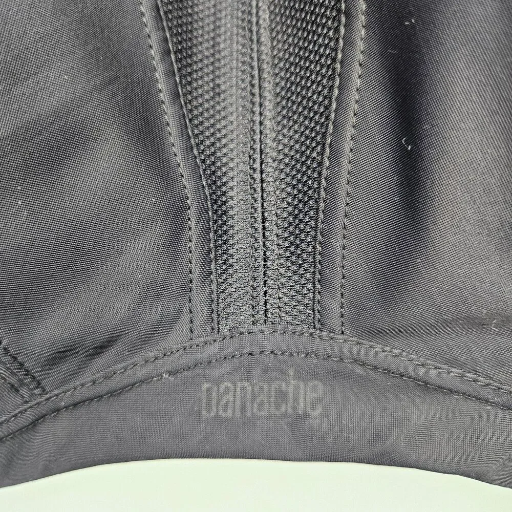 PANACHE Power Wired Sports Bra US 40J UK 40GG Black Padded High Support